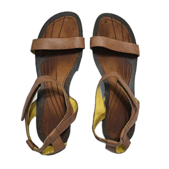 Teva Cabrillo Women's Size 8.5 Leather Brown Sandals Adjustable Wedge Strappy - Picture 8 of 10